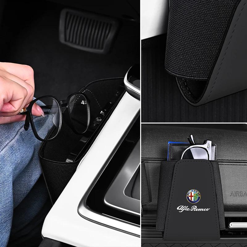 Car Stickers For Alfa Romeo Car Multi-functional Storage Box Cards Phone Key Pocket Self Adhesive For Alfa Romeo 159 Giulietta G