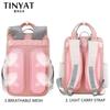 TINYAT Candy Women Canvas Backpack Waterproof Feminina Laptop Backpack 15 Pink Patchwork School Backpacks Bags for Teenage Girls