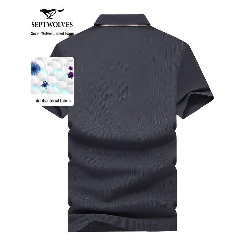 SEPTWOLVES Мужская рубашка-поло в стиле business casual