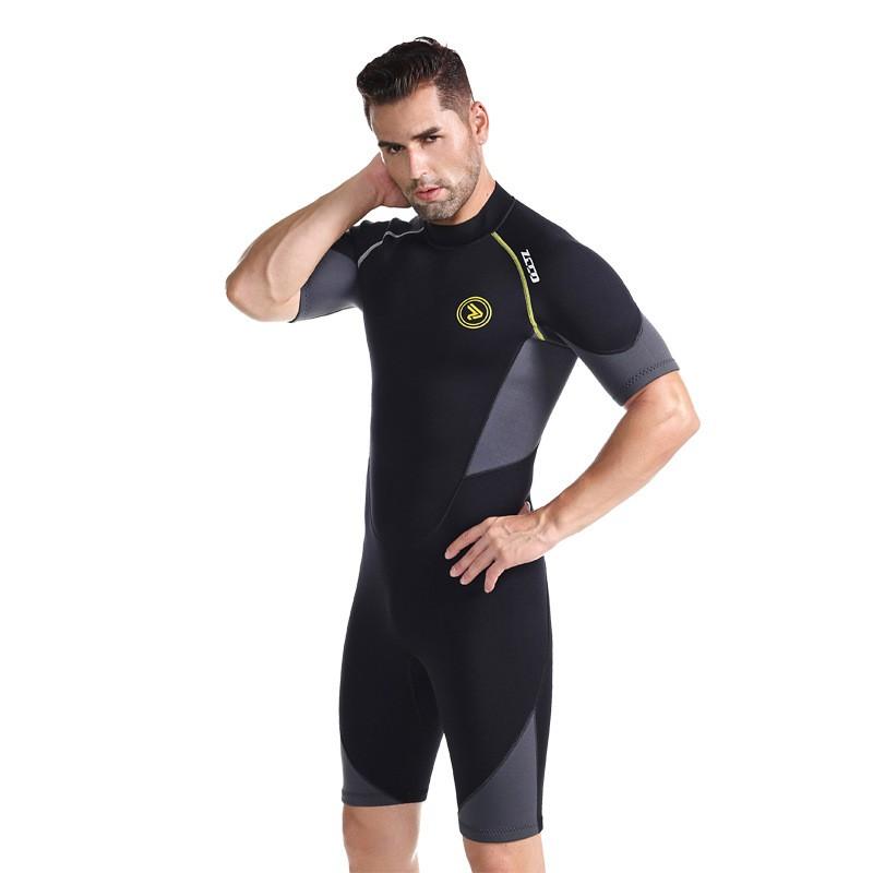 Mens 1.5mm Neoprene Full-Body Short Sleeve Wetsuit Surfing Diving Snorkeling Swimming Warmth UV Protection