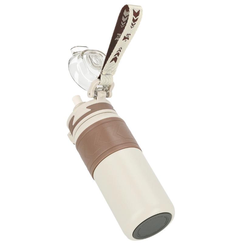 Thermal mug with straw, leak-proof, non-slip, 500ml - beige
