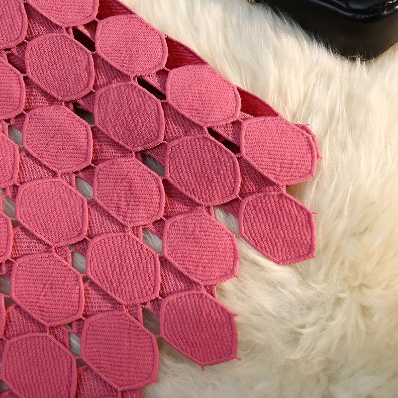 RUGOD Розовая юбка с кисточками, женская летняя новая трехмерная юбка-миди в горошек, полая нерегулярная прямая юбка