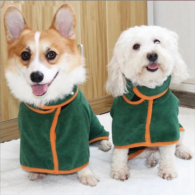 Сушильный халат для домашних животных, впитывающий полотенце, большой, средний, маленький, для собак, кошек, супербыстросохнущий, влагоотводящий, влажный, банные мешки, халат, мягкий, регулируемый