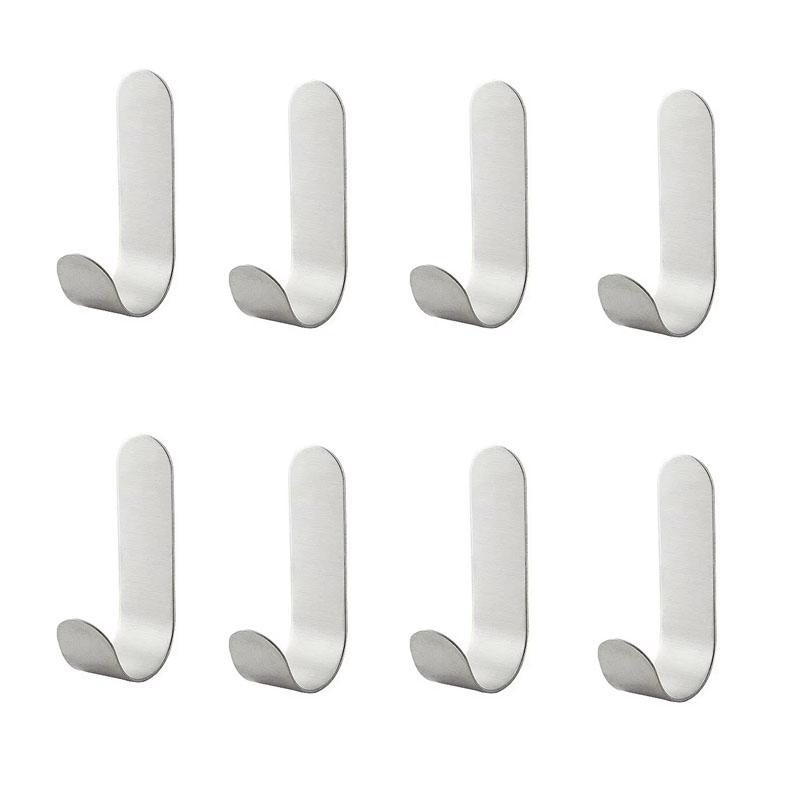 Strong Self-Adhesive J-hook Waterproof Adhesive Hanging,Bathroom Towel Key Kitchen
