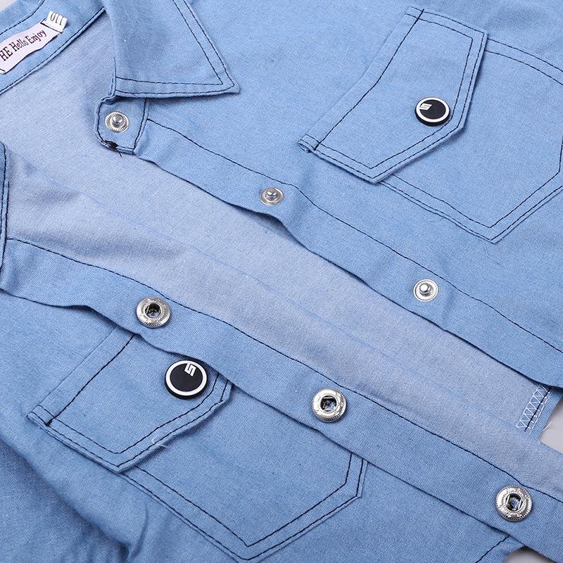 Костюм для девочек, новая летняя джинсовая куртка с короткими рукавами, детская одежда, юбка принцессы, детская одежда для детей 2–13 лет