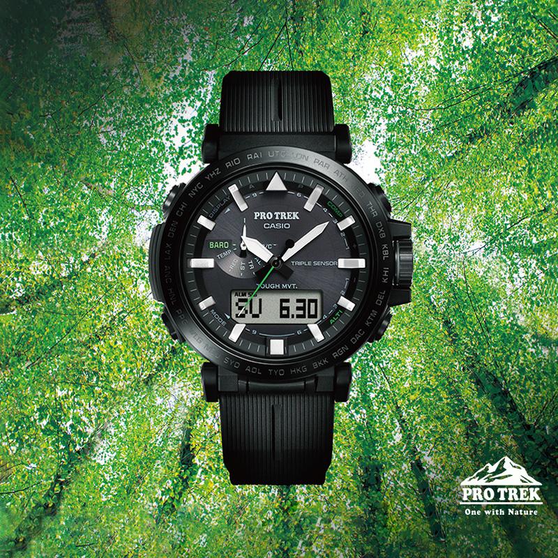 Casio Мужские часы PRO TREK Черные PRW-6621Y-1PR PRW-6621Y-1PR