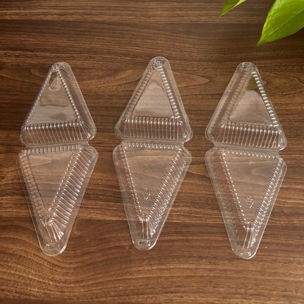 50 шт. ПЭТ пластиковых контейнеров для кусочков торта, одноразовые коробки для упаковки пирогов, контейнеры для десертов, для использования в пекарнях