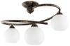 Ceiling Lamp Black Antique Gold White Shade Ivan Negro 9-542