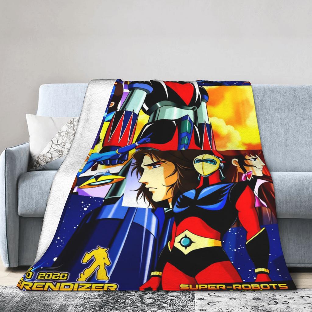 UFO Robot Grendizer Пледы Флис Весна/Осень Многофункциональный Теплый Плед для Кровати Дивана Одеяло