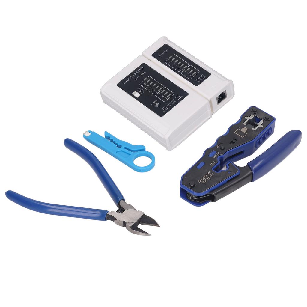 Набор инструментов для обжима RJ45, проходной универсальный обжимной инструмент Ethernet для Cat5e Cat6 Cat6a 8P8C, модульный