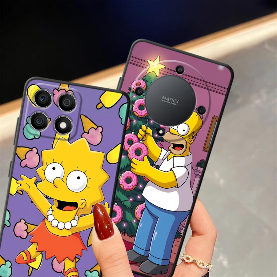 Чехол для телефона Funda для Honor X9a 70 X9 X7a 90 Lite X9c X8 8X S-simpsons Пончик