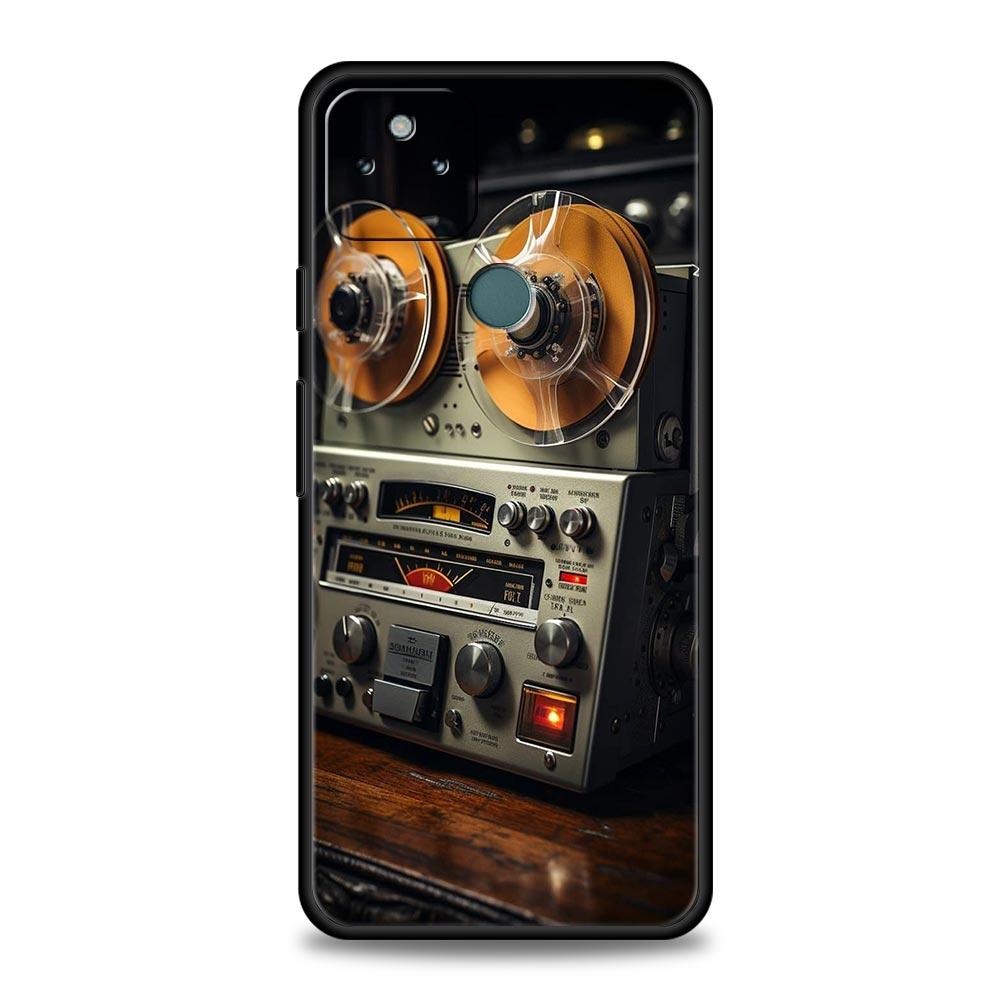 Ретро Записывающее Устройство Чехол для Телефона для Google Pixel 10 9 8 7 6 9A 8A 7A 6A Pro Ударопрочный Мягкий ТПУ 9 Pro XL Чехол Сумка