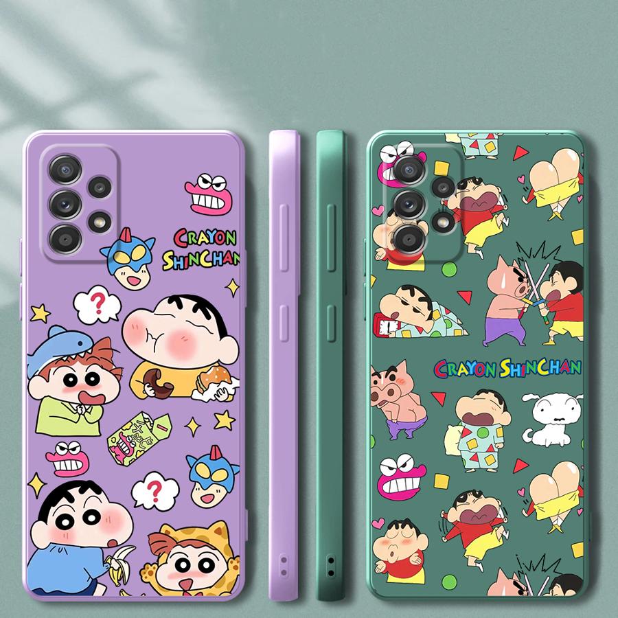 Case for Samsung Galaxy A03 A53 A50 A56 A71 A73 A20s A02s A06 A30s A04 A05 Phone Cover New Crayon Shin-chan
