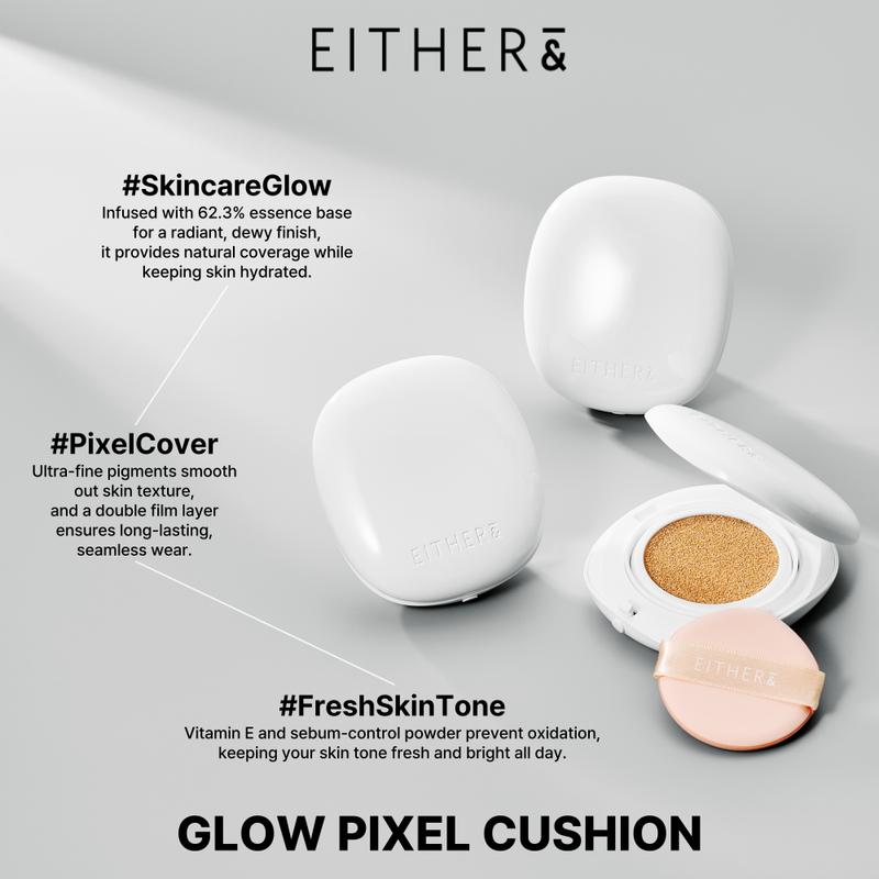 [EITHER&] Кушон Glow Pixel (4 цвета)