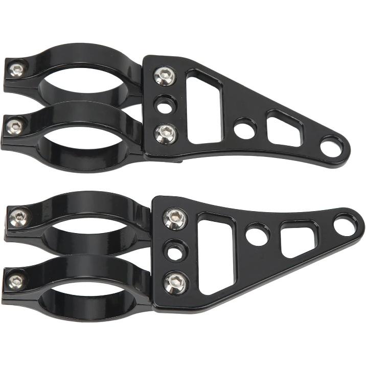 Fork Headlight Mount Bracket, Aluminum Alloy Head Lamp Holder Clamps 2 Pcs Fork Headlight Mount Bracket 41mm Motorcycle Head Lamp Holder Clamps