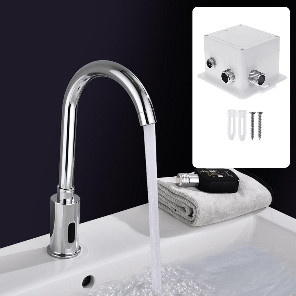 Infrared Sensor Basin Sink Faucet Touchless Automatic Touch Free Water Saving Sensor Deck Mount Sense Water Faucets Tap