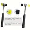 Yasumai Jewelers Rubber Hammer Mallet with Wood Ring Mandrel Sizer Sizing Adjuster Repair Tools Jewelry Making Kit