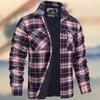 Men's Fall and Winter Plaid Thickened Cotton Clothing Long-sleeved Loose Warm Shirt