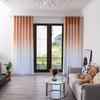 Beatit Universal Leaves Sheer Curtain Tulle Window Treatment Fabric Voile Drape Valance