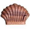 Wooden Secret Compartment Puzzle Box, Sea Shell