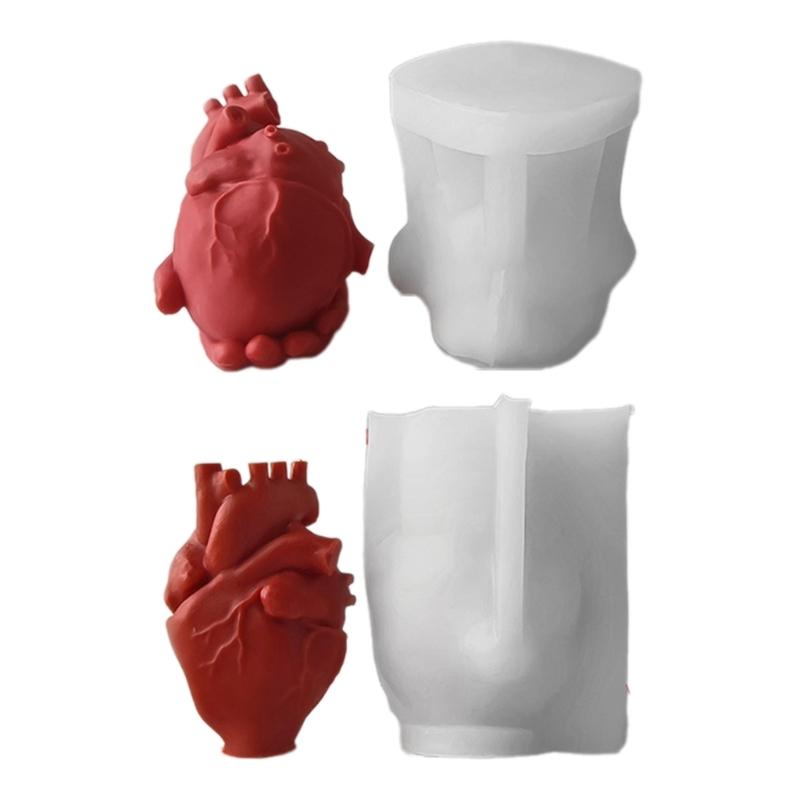 Формы для свечей в форме сердца Формы из смолы в форме сердца для изготовления свечей, мыла, кексов, шоколадной помадки, украшений для выпечки