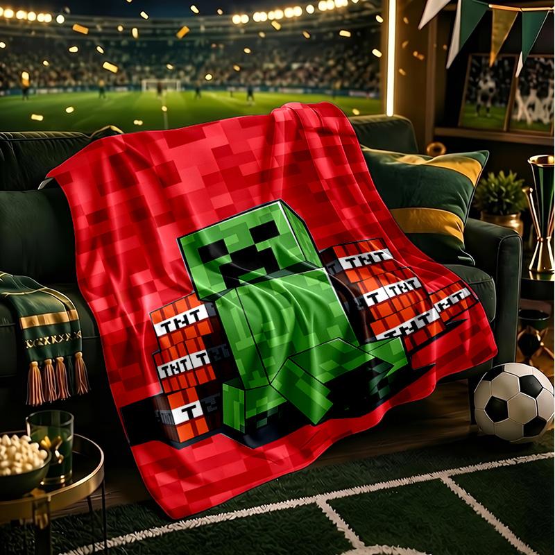 Mine-craft game Blanket Lightweight Ideal Bedding Blanket Perfect for Travel, Camping, Living Rooms, Offices, Sofas, Fan Christmas gift