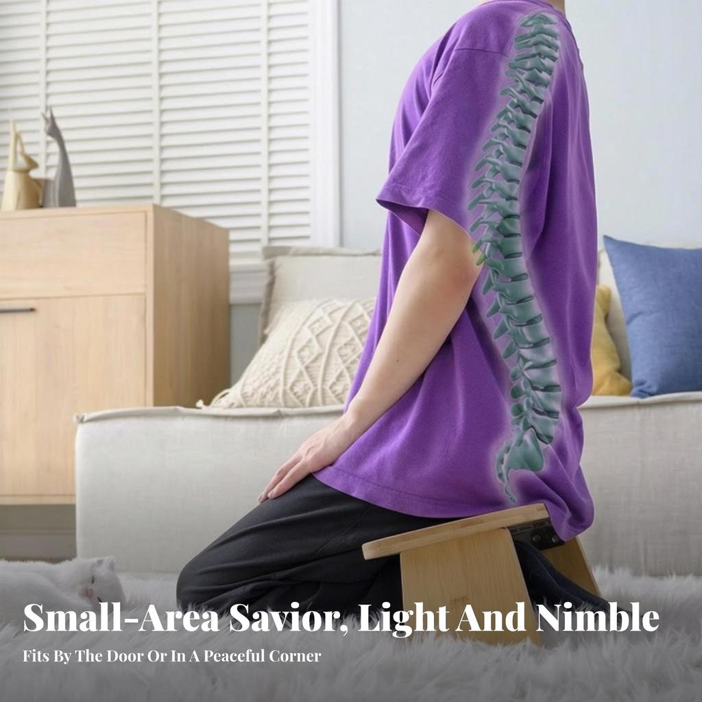 Meditation Bench Portable Stool Angled for Yogi