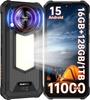 Oukitel WP53S Мобильный телефон 16 ГБ + 128 ГБ 11000 мАч 6,52-дюймовый дисплей 13 МП Android 15