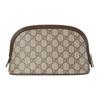Gucci Ophidia GG Монограмма Дизайн Ткань с покрытием Косметичка Маленькая Женская Бежевый и Коричневый