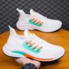 Flying Woven Men's Shoes Casual Sports Youth Trend Running Shoes Breathable Wear-resistant Men Versatile Four Seasons Travel Foreign Trade