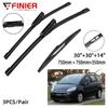 3 шт. щетки стеклоочистителя для Citroen C4 Grand Picasso MK1 2008-2013 30 "30" 14" подходят для переднего лобового стекла, щетки для окон, резак, аксессуары 2011 2012