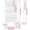 Garden Gate Black 100x175 cm Steel Sheet Design