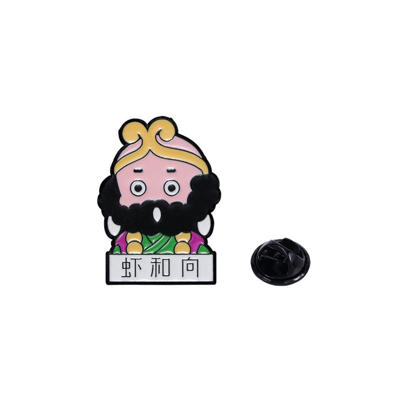 Merchandise Cute Brooch Journey to the West Cartoon Character Monkey King Tang Seng Pigsy Sand Seng Zinc Dripping Oil