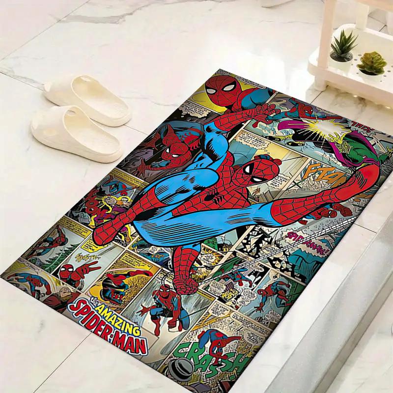 1Pc Spiderman Comic Panels Rug, Office Carpet Indoor Outdoor Doormat, Non-Slip Soft, Living Room, Christmas Halloween Gift. M928281