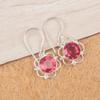 Pink Tourmaline Gemstone 925Sterling Silver Jewelry Handmade Drop Earrings 1.40" EE-56-13
