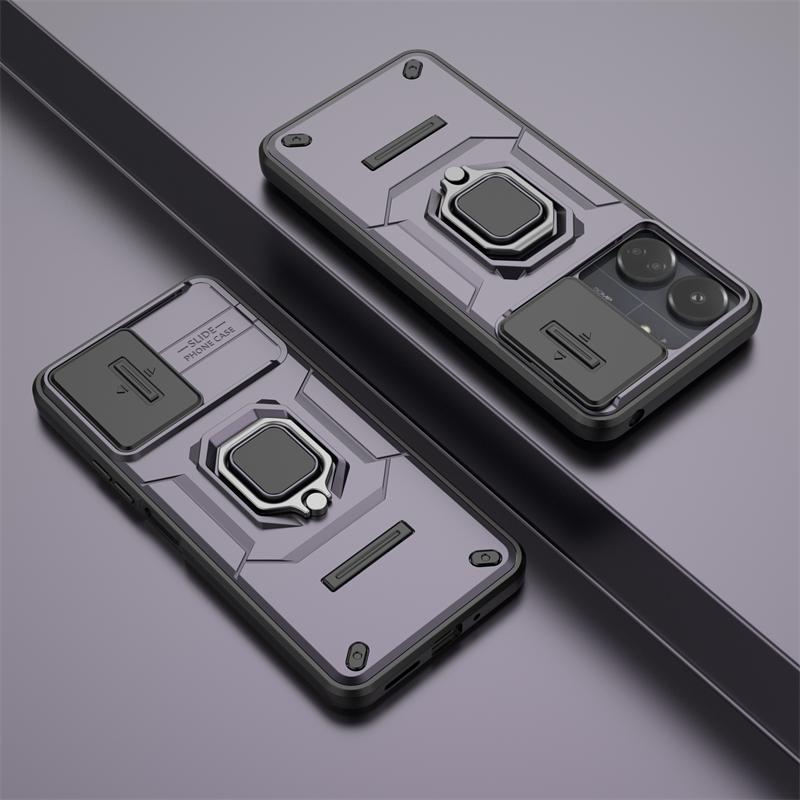 Для Xiaomi Redmi 13C 4G чехол слайдер камера магнитный держатель кольцо бронированный чехол для телефона для Xiaomi Redmi 13C 13 C Redmi13C 5G задняя крышка