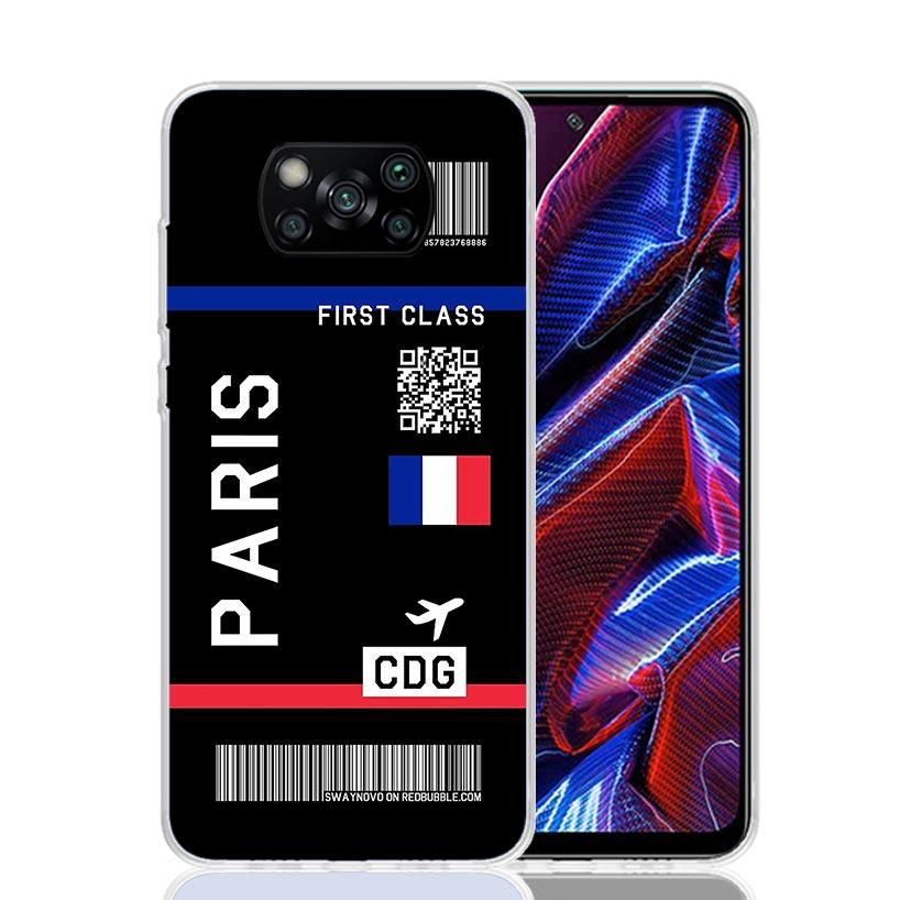 Чехол для телефона со штрих-кодом авиабилета для Xiaomi Poco X7 X6 X5 Pro F7 Ultra Redmi 15C 15 13 13C 12 12C 10 10A 10C 9 9A 9C 9T Обложка P