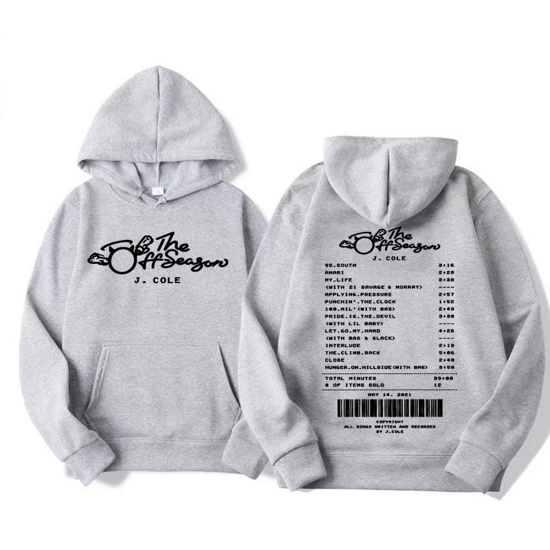 J Cole The Off-Season Album Double Sided Print Hoodie Men's Women Vintage Rap Y2K Graphic Sweatshirts Hip Hop Hoodies Streetwear