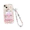 Подходит для чехла для мобильного телефона Apple 14promax iPhone 13 Милая карусель Подставка Цепочка 11/12 Прозрачный