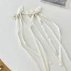 New Solid Color Ribbon Bow Hair Clips for Girls Fashion Korean Sweat Long Tassel Women Barrettes Hairpin Accessories