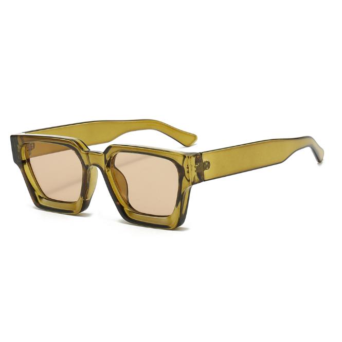 Vintage Square Sunglasses for Women Men Square Thick Frame Sun Glasses Simple Style Shades Gafas De Sol Mujer Marca