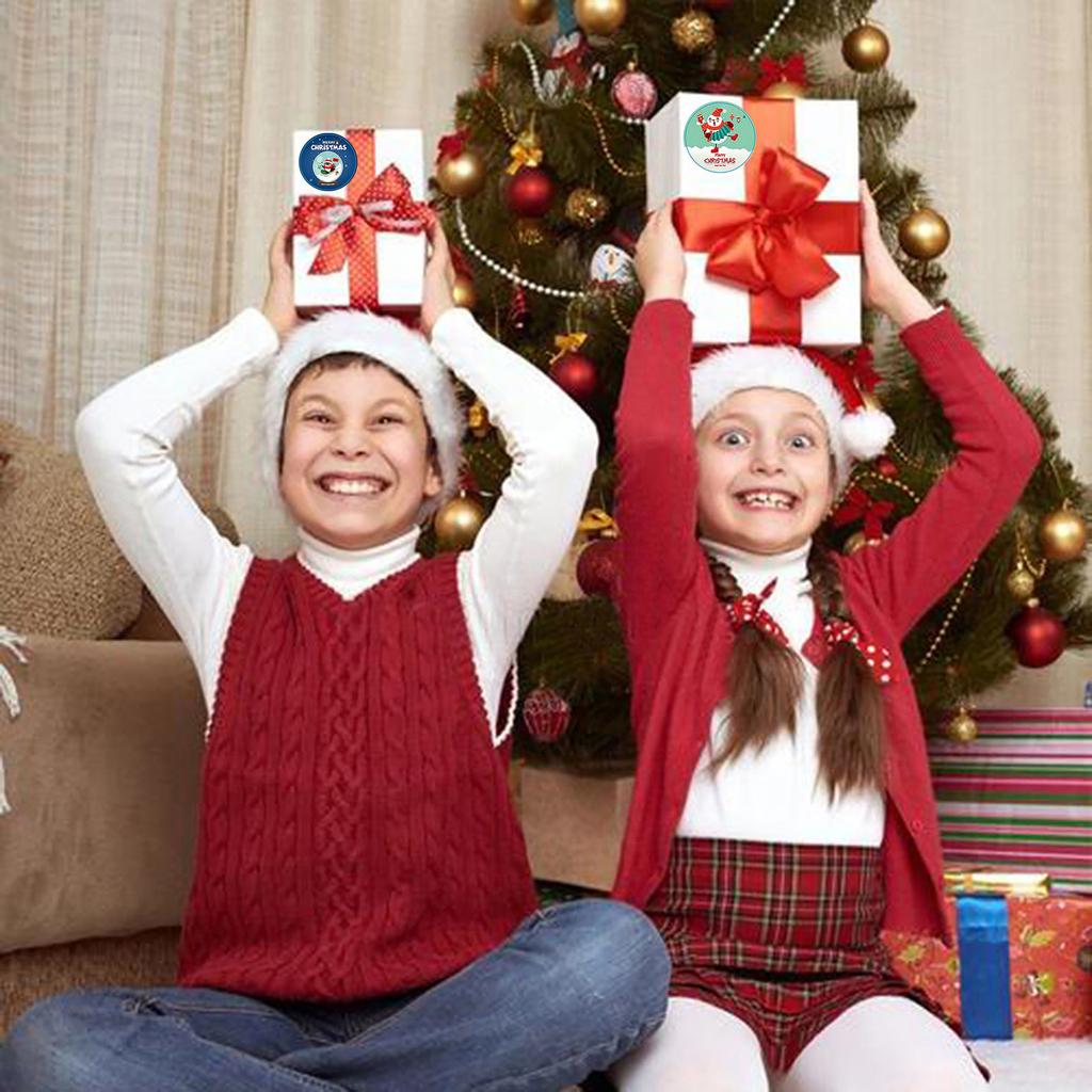 Christmas Stickers  1 Roll 500 Posts  Happy Faces Xmas Kids Stickers Decals For Toys Gifts Crafts Decorations