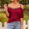 Summer Sexy Camisole Lace Hollow Camisole Top for Women Halter Neck T Shirt