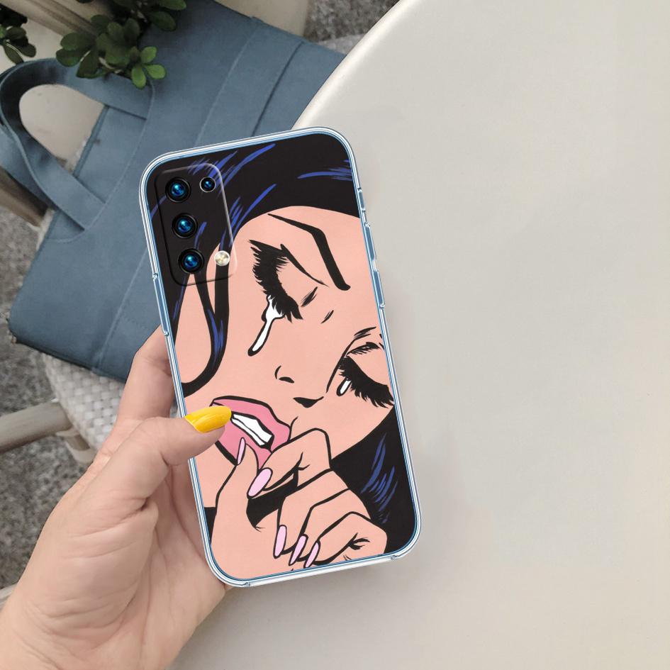 PP21 Плачущая Комическая Девушка Грустный Чехол для Motorola G10 G20 G30 G31 G32 G34 G35 G41 G42 G50 G51 G52 G55 G60 G60S G62 G71 G72 G75