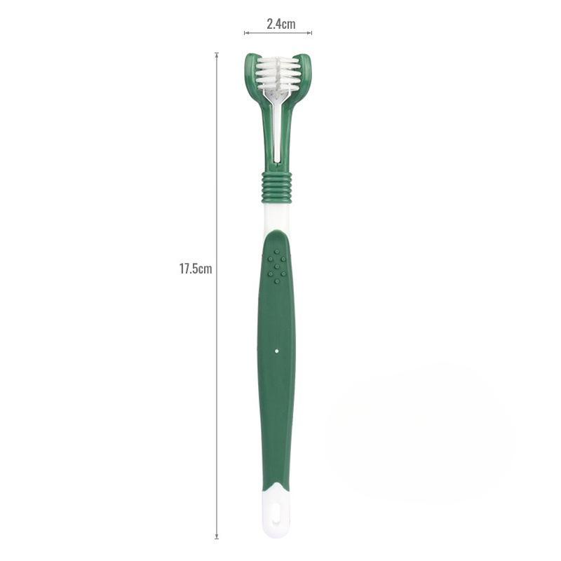 Cat Toothbrush, Three-headed and Three-sided Toothbrush, Dog Toothbrush, Pet Supplies, Pet Toothbrush, Oral Cleaning Dog Toothbrush