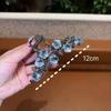 Pearl Tassel Rhinestone Hairpins Red Metal Hairgrip Elegant Rose Hair Claw Clips  Hair Accessories