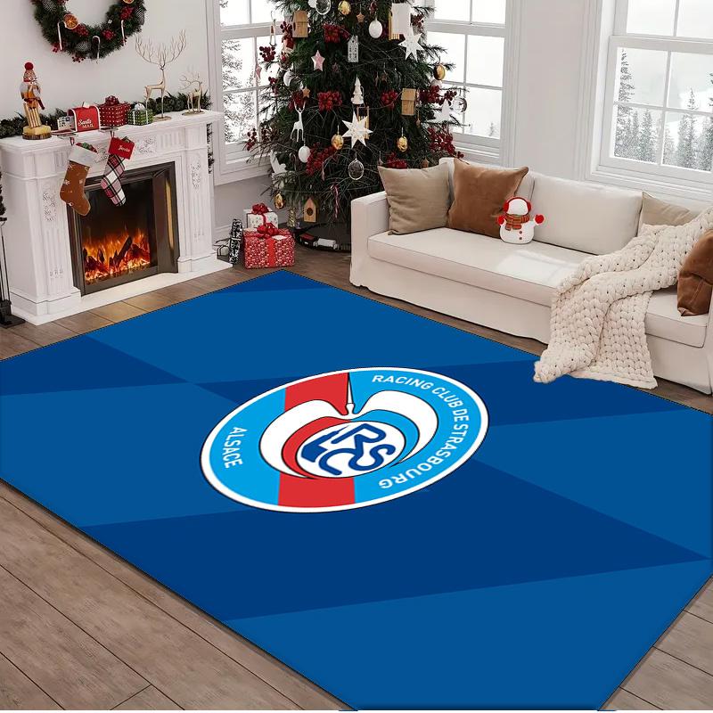 1PC rug Racing Club Strasbourg Crest Carpet, Chair Rug,Area Rug for Office Bedroom living rooms bedroom, Doormat decor Christmas fan gifts