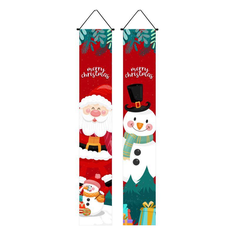 Festive Nutcracker Christmas Decoration Hanging Door Banner Soldier Character Porch Sign