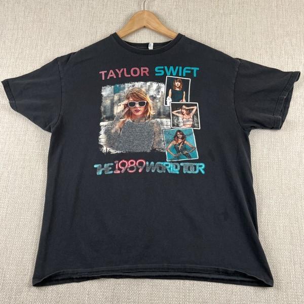 Тейлор Свифт Футболка с принтом The 1989 World Tour для взрослых Поп-музыкальная футболка унисекс с двусторонним принтом