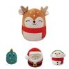 Плюшевая игрушка Squishmallow Санта Клаус Мягкая и приятная на ощупь Рождественская мягкая игрушка-кукла для детей Подарок на день рождения